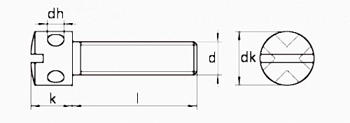 DIN 404 Silindir Başlı Delikli Civata