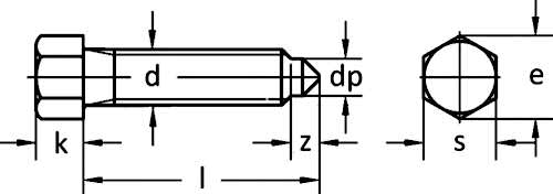 DIN 564 Altıköşe Civata