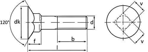 DIN 605 Havşa Başlı Kare Civata
