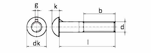 DIN 607 Bombe Başlı Tırnaklı Civata