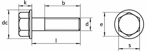 DIN 6921 Altıköşe Flanşlı Civata