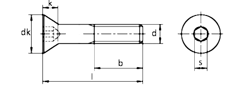DIN 7991 Havşa Baş İmbus Civata