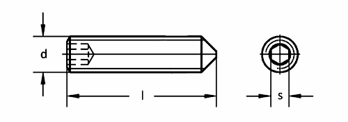 DIN 914 Sivri Uçlu Setskur Vida (Ayar Vidası)