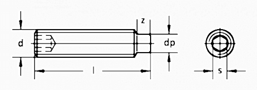 DIN 915Setskur Vida (Ayar Vidası)