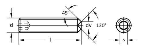 DIN 916 Setskur Vida (Ayar Vidası)