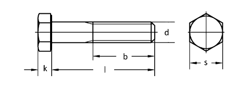 DIN 931 Altıköşe Yarım Diş Civata