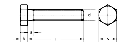 DIN 933 Altıköşe Civata