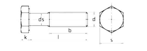 DIN EN ISO 4015 Altıköşe İnce Şaftlı Civata