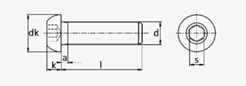 DIN EN ISO 7380 Bombe Başlı İmbus Civata